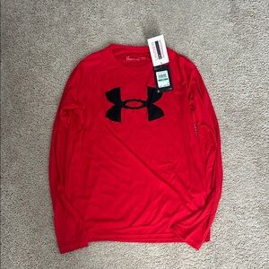 NWT Under Armour youth Red Long Sleeve Shirt
